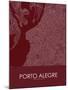 Porto Alegre, Brazil Red Map-null-Mounted Poster