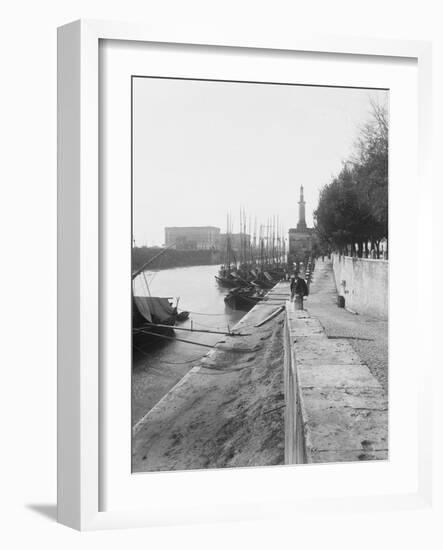 Porto De Ripa Grande on Tiber River-null-Framed Photographic Print