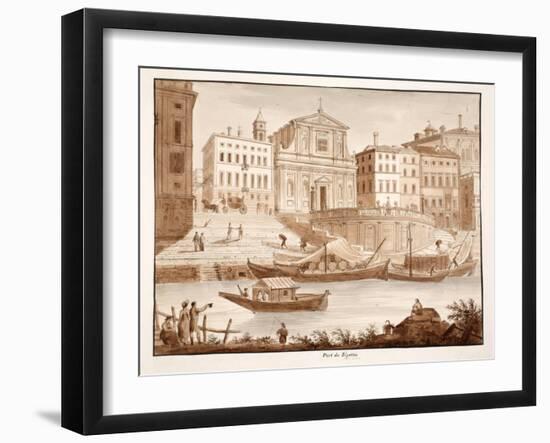 Porto Di Ripetta, 1833-Agostino Tofanelli-Framed Giclee Print