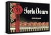 Porto Douro Port Label-null-Framed Stretched Canvas