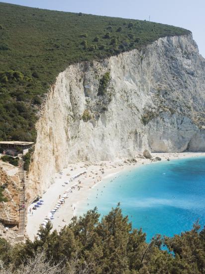 'Porto Katsiki Beach, West Coast of Lefkada, Ionian Islands, Greek ...