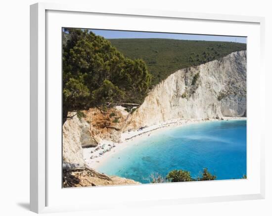 Porto Katsiki Beach, West Coast of Lefkada, Ionian Islands, Greek Islands, Greece, Europe-Robert Harding-Framed Photographic Print