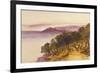 Porto Maurizio, 1865 pen and brown ink and watercolor-Edward Lear-Framed Giclee Print