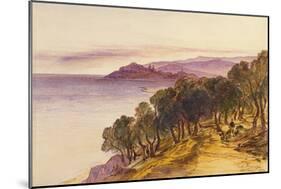 Porto Maurizio, 1865 pen and brown ink and watercolor-Edward Lear-Mounted Giclee Print