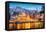 Porto, Portugal Old City Skyline from across the Douro River-Sean Pavone-Framed Stretched Canvas