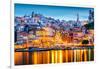 Porto, Portugal Old City Skyline from across the Douro River-Sean Pavone-Framed Premium Photographic Print