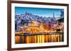 Porto, Portugal Old City Skyline from across the Douro River-Sean Pavone-Framed Photographic Print