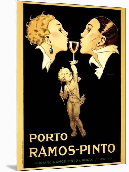 Porto Ramos-Pinto, Vintage French Advertisement Poster by Rene Vincent-Piddix-Mounted Art Print