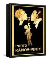 Porto Ramos-Pinto, Vintage French Advertisement Poster by Rene Vincent-Piddix-Framed Stretched Canvas