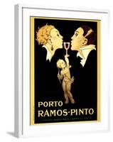 Porto Ramos-Pinto, Vintage French Advertisement Poster by Rene Vincent-Piddix-Framed Art Print