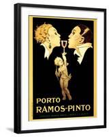 Porto Ramos-Pinto, Vintage French Advertisement Poster by Rene Vincent-Piddix-Framed Art Print