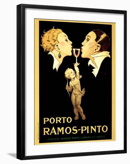 Porto Ramos-Pinto, Vintage French Advertisement Poster by Rene Vincent-Piddix-Framed Art Print