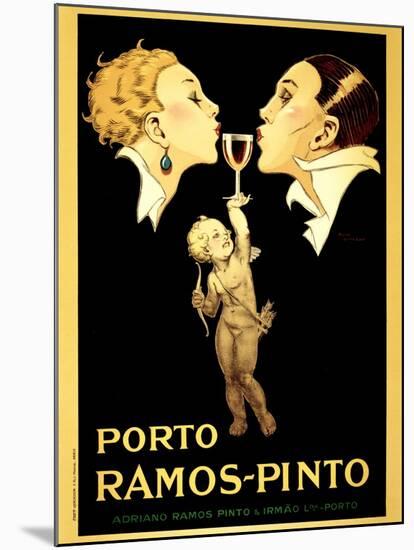 Porto Ramos-Pinto, Vintage French Advertisement Poster by Rene Vincent-Piddix-Mounted Art Print