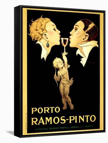 Porto Ramos-Pinto, Vintage French Advertisement Poster by Rene Vincent-Piddix-Framed Stretched Canvas