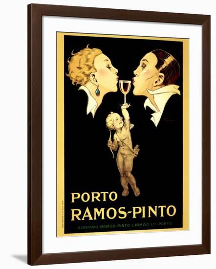 Porto Ramos-Pinto, Vintage French Advertisement Poster by Rene Vincent-Piddix-Framed Art Print