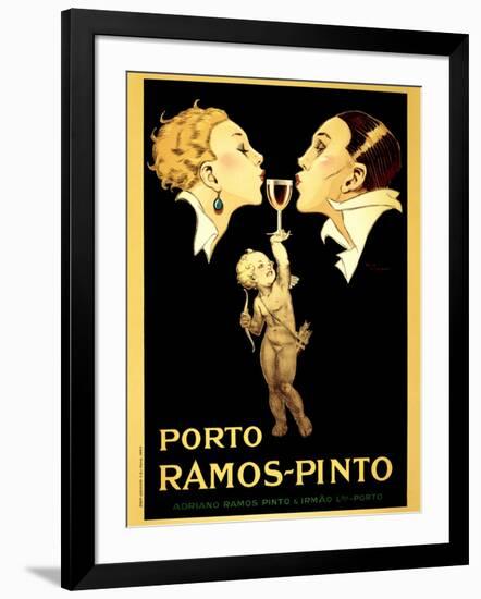 Porto Ramos-Pinto, Vintage French Advertisement Poster by Rene Vincent-Piddix-Framed Art Print