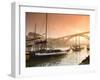 Porto Wine Carrying Barcos, River Douro and City Skyline, Porto, Portugal-Michele Falzone-Framed Photographic Print