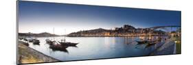 Porto Wine Carrying Barcos, River Douro and City Skyline, Porto, Portugal-Michele Falzone-Mounted Photographic Print