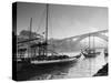 Porto Wine Carrying Barcos, River Douro and City Skyline, Porto, Portugal-Michele Falzone-Stretched Canvas