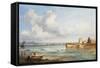 Portobello Sands-Andrew Wilson-Framed Stretched Canvas