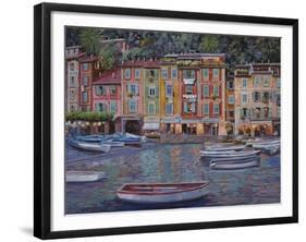 Portofino al Crepuscolo-Guido Borelli-Framed Giclee Print