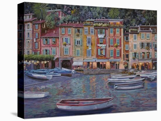 Portofino al Crepuscolo-Guido Borelli-Stretched Canvas