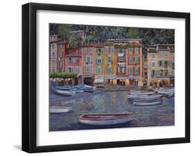 Portofino al Crepuscolo-Guido Borelli-Framed Giclee Print