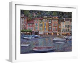 Portofino al Crepuscolo-Guido Borelli-Framed Giclee Print