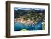 Portofino Birds Eye View, Liguria, Italy-George Oze-Framed Photographic Print