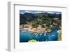 Portofino Birds Eye View, Liguria, Italy-George Oze-Framed Photographic Print