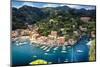 Portofino Birds Eye View, Liguria, Italy-George Oze-Mounted Photographic Print