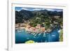 Portofino Birds Eye View, Liguria, Italy-George Oze-Framed Photographic Print