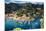 Portofino Birds Eye View, Liguria, Italy-George Oze-Mounted Photographic Print