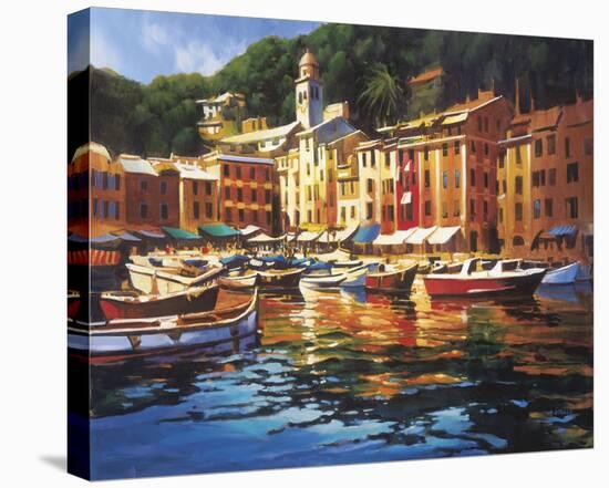 Portofino Colors-Michael O'Toole-Stretched Canvas