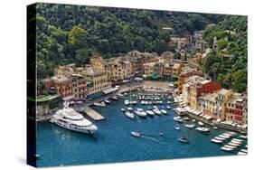 Portofino Harbor From Above, Liguria, Italy-George Oze-Stretched Canvas