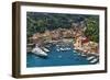 Portofino Harbor From Above, Liguria, Italy-George Oze-Framed Photographic Print