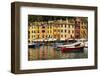 Portofino Harbor Scene, Liguria, Italy-George Oze-Framed Photographic Print