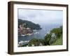 Portofino Harbor-Marilyn Dunlap-Framed Art Print