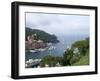 Portofino Harbor-Marilyn Dunlap-Framed Art Print