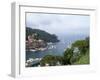 Portofino Harbor-Marilyn Dunlap-Framed Art Print