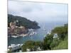 Portofino Harbor-Marilyn Dunlap-Mounted Art Print