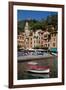 Portofino harbour Liguria Italy-Charles Bowman-Framed Photographic Print