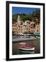 Portofino harbour Liguria Italy-Charles Bowman-Framed Photographic Print