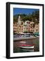 Portofino harbour Liguria Italy-Charles Bowman-Framed Photographic Print