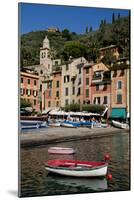 Portofino harbour Liguria Italy-Charles Bowman-Mounted Photographic Print