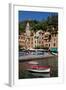 Portofino harbour Liguria Italy-Charles Bowman-Framed Photographic Print