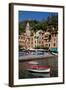 Portofino harbour Liguria Italy-Charles Bowman-Framed Photographic Print