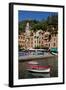 Portofino harbour Liguria Italy-Charles Bowman-Framed Photographic Print