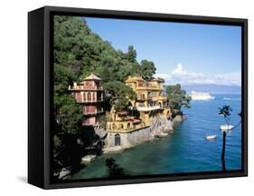 Portofino, Liguria, Italy, Mediterranean-Oliviero Olivieri-Framed Stretched Canvas
