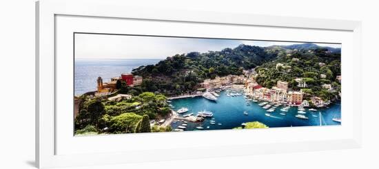 Portofino Panorama, Liguria, Italy-George Oze-Framed Photographic Print